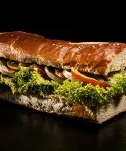 Laugenbaguette mit Tomaten & Mozzarella